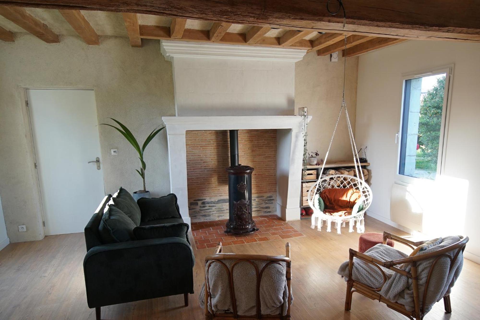 La Longere Apartment La Menitre Bagian luar foto
